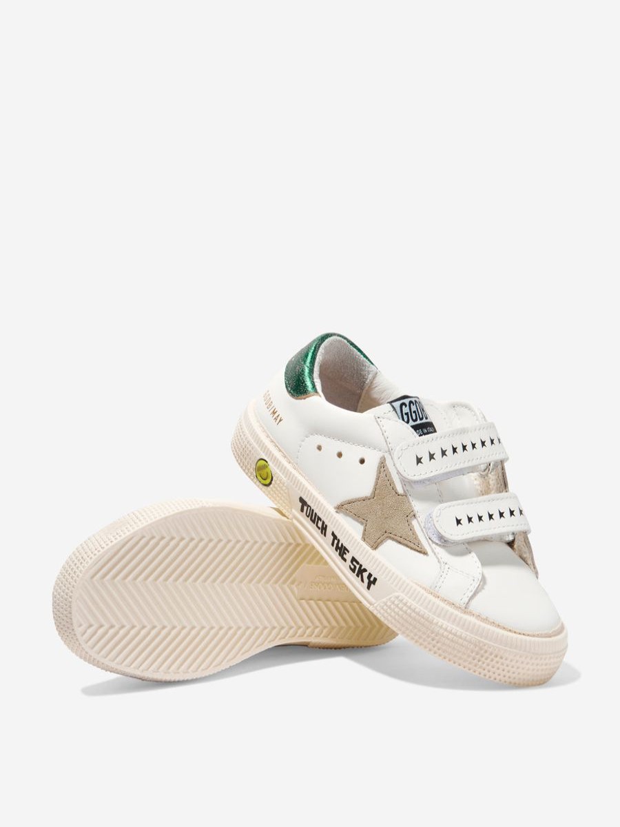 Teen Golden Goose Kids Footwear | Golden Goose Kids - Kids May Leather And Suede Star Trainers | Childsplay Clothing