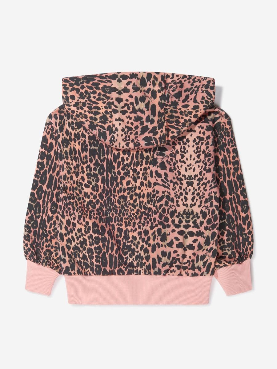 Girls Roberto Cavalli Sweatshirts & Hoodies | Girls Cotton Leopard Print Zip Up Top