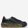 Teen Versace Footwear | Versace - Girls Leather Greca Logo Trainers | Childsplay Clothing