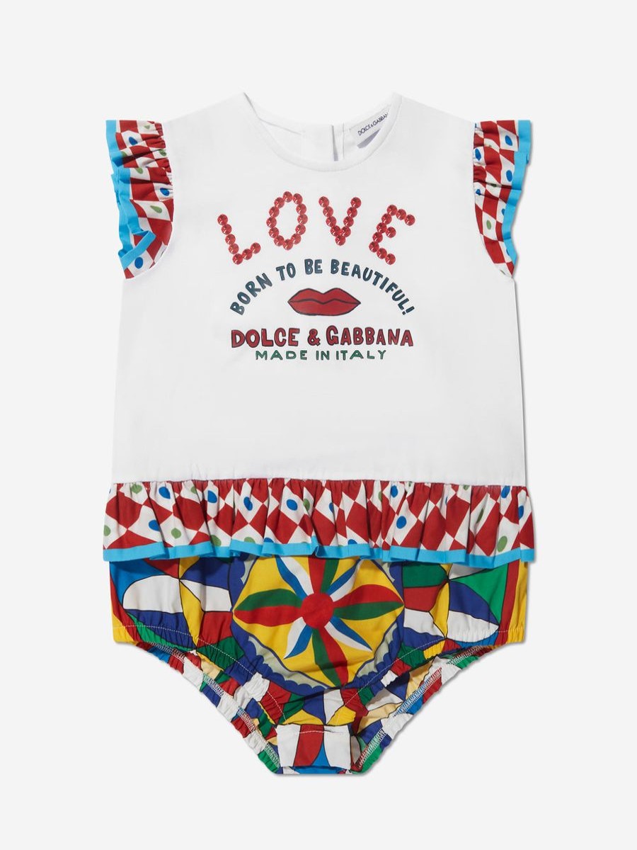 Baby Dolce & Gabbana Kids Babygrows & Rompers | Baby Girls Romper In Multicolour