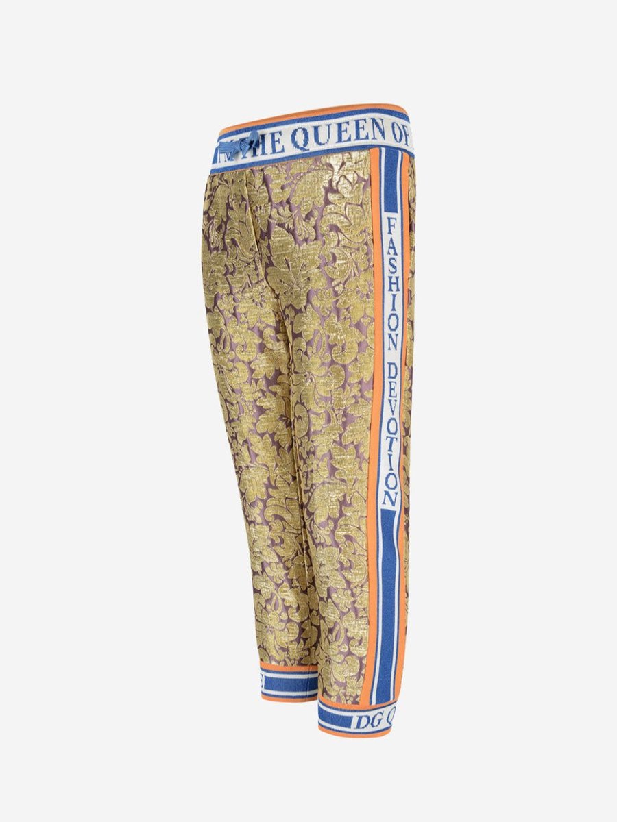 Girls Dolce & Gabbana Kids Trousers | Girls Silk Brocade Trousers