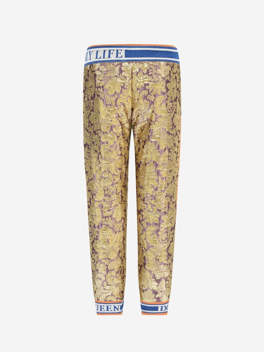 Girls Dolce & Gabbana Kids Trousers | Girls Silk Brocade Trousers