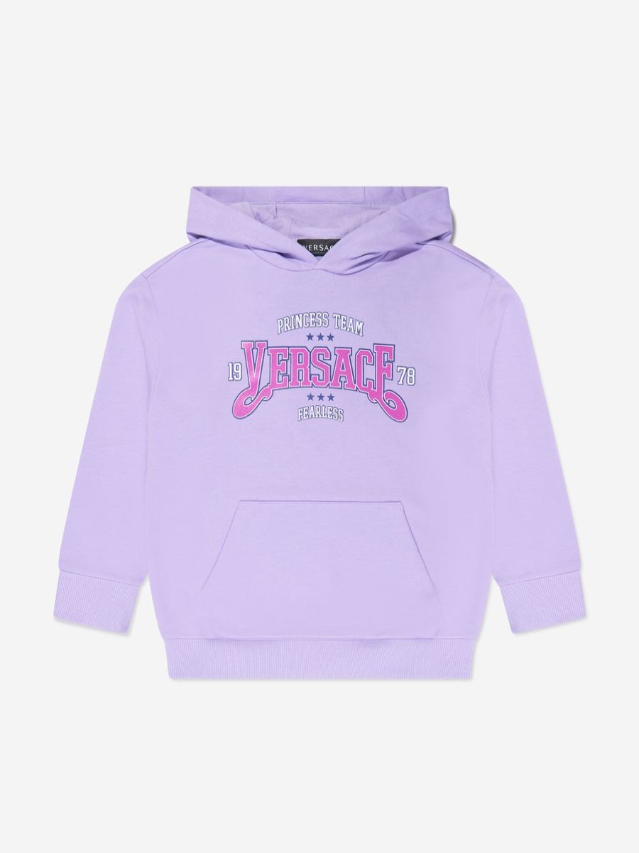 Teen Versace Sweatshirts & Hoodies | Girls Logo Hoodie In Purple