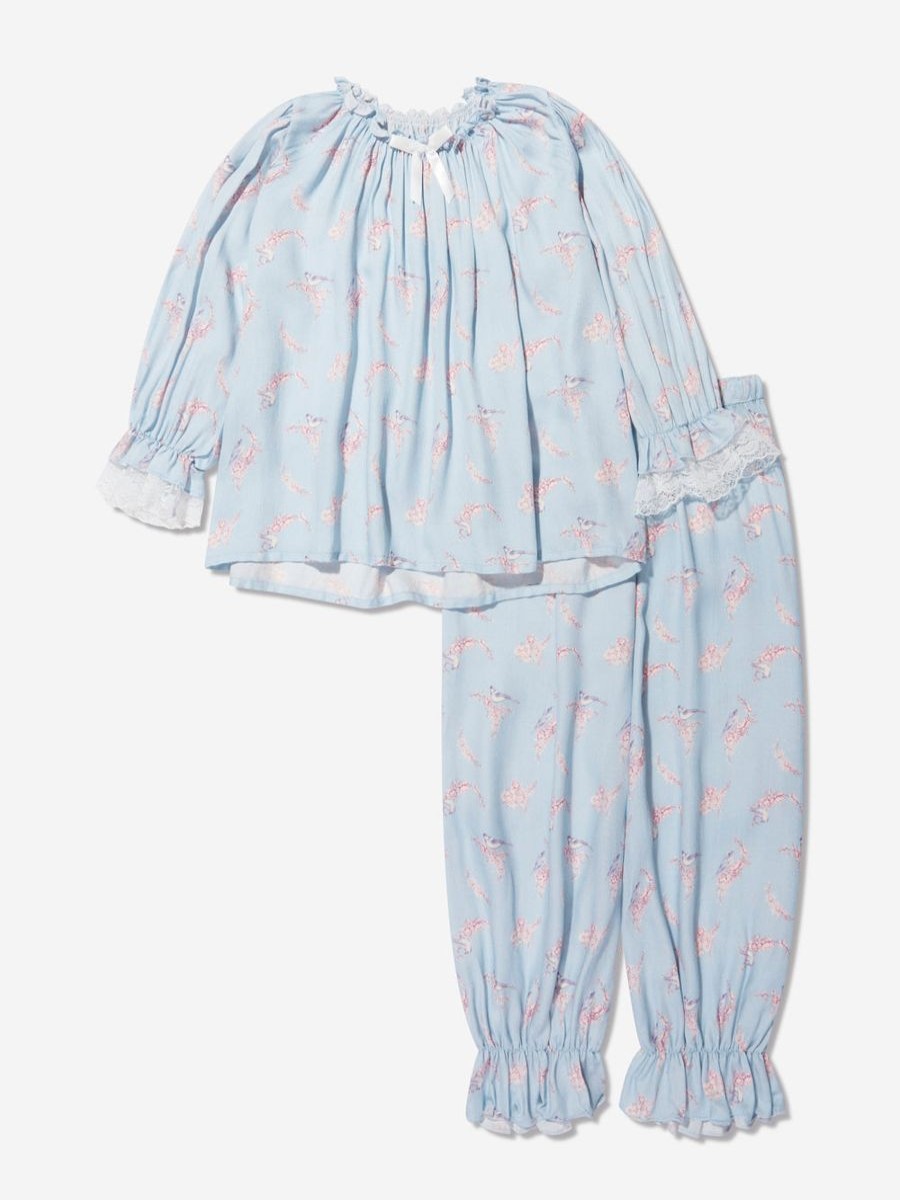 Girls Amiki Children Nightwear & Pyjamas | Girls Grace Pyjama Set In Blue