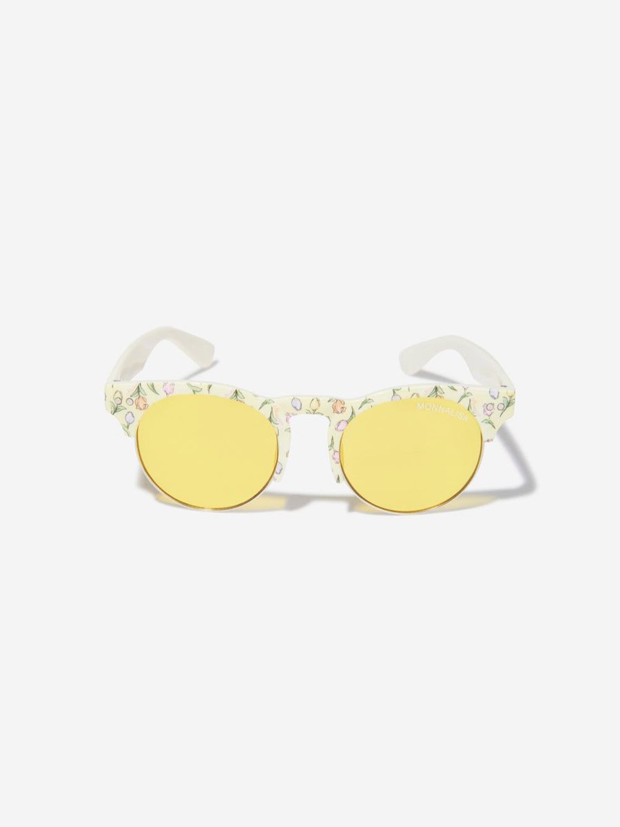 Girls Monnalisa Sunglasses | Girls Tulip Sunglasses With Case In Yellow