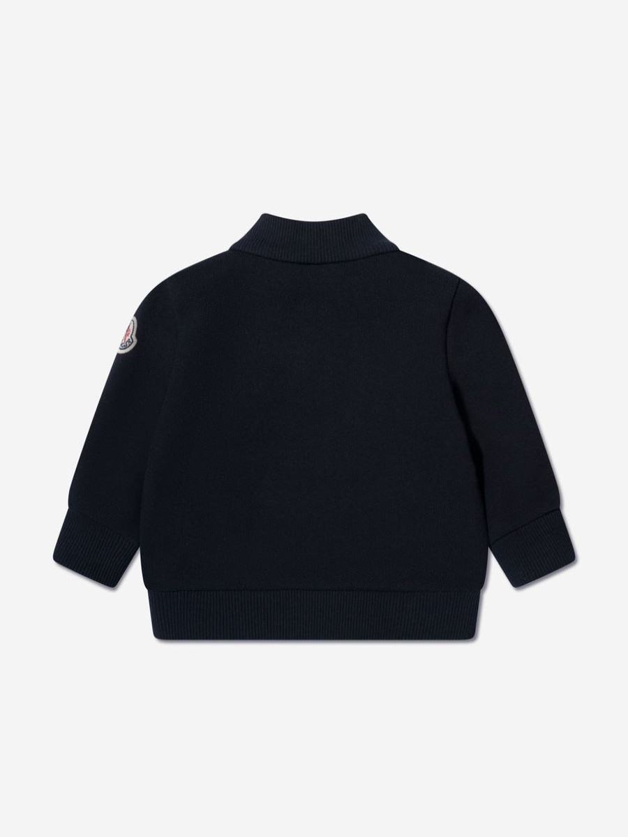 Baby Moncler Enfant Sweatshirts & Hoodies | Baby Boys Down Padded Zip Up Cardigan In Navy