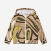 Girls Emilio Pucci Sweatshirts & Hoodies | Emilio Pucci - Girls Marmo Zip Up Hoodie In Green | Childsplay Clothing