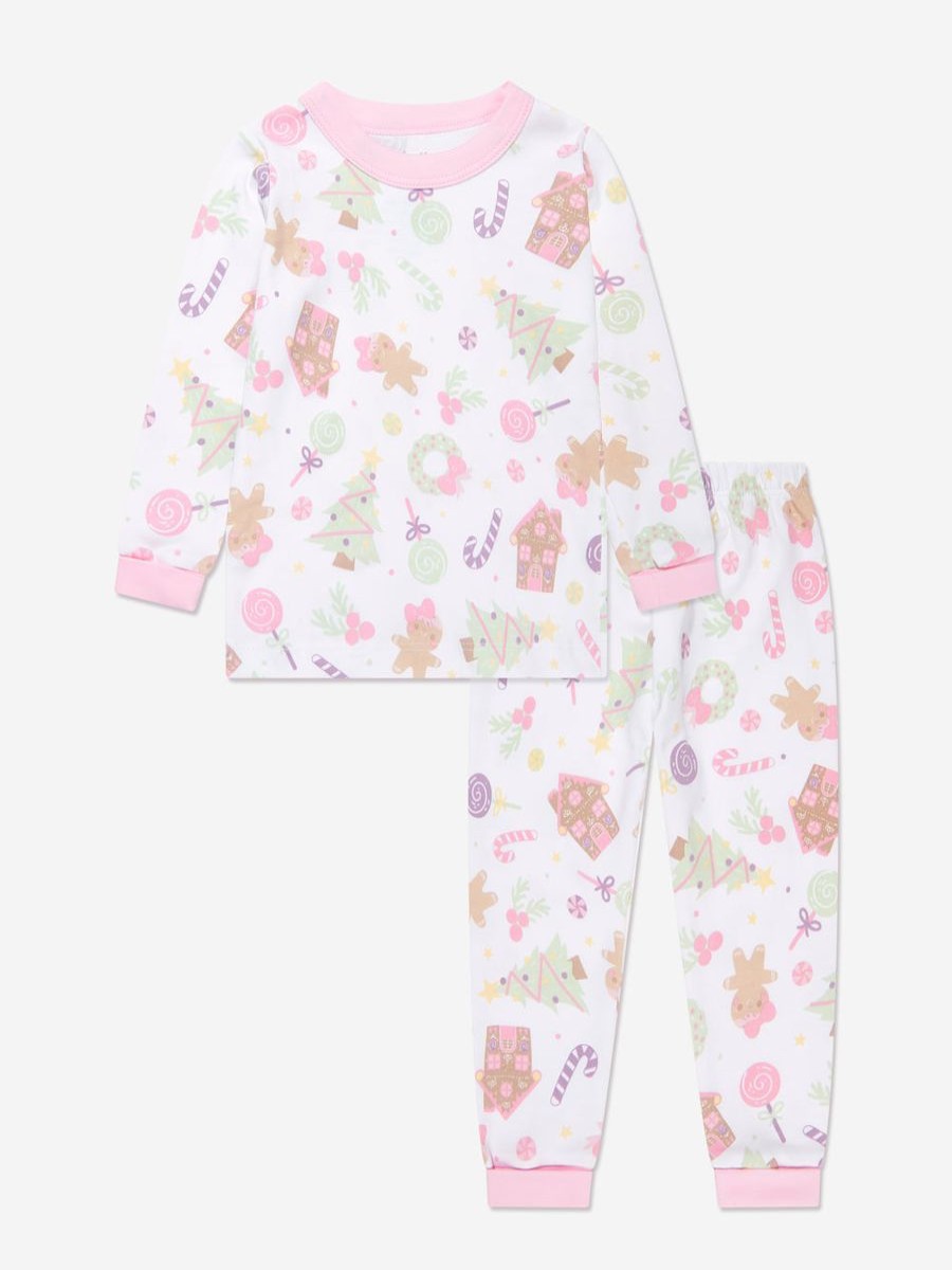 Girls Magnolia Baby Nightwear & Pyjamas | Girls Sweet Gingerbread Long Pyjamas In Pink