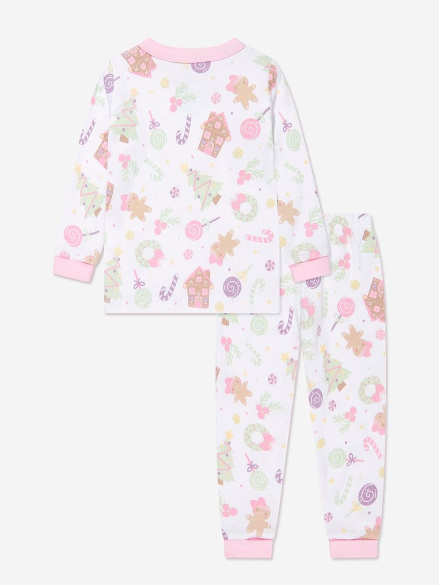 Girls Magnolia Baby Nightwear & Pyjamas | Girls Sweet Gingerbread Long Pyjamas In Pink