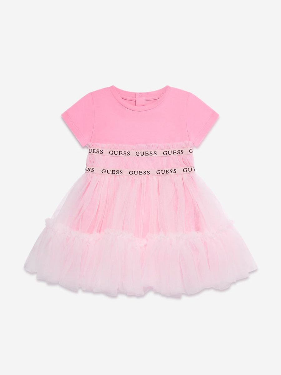 Baby Guess Dresses | Baby Girls Dress With Bloomers In Pink