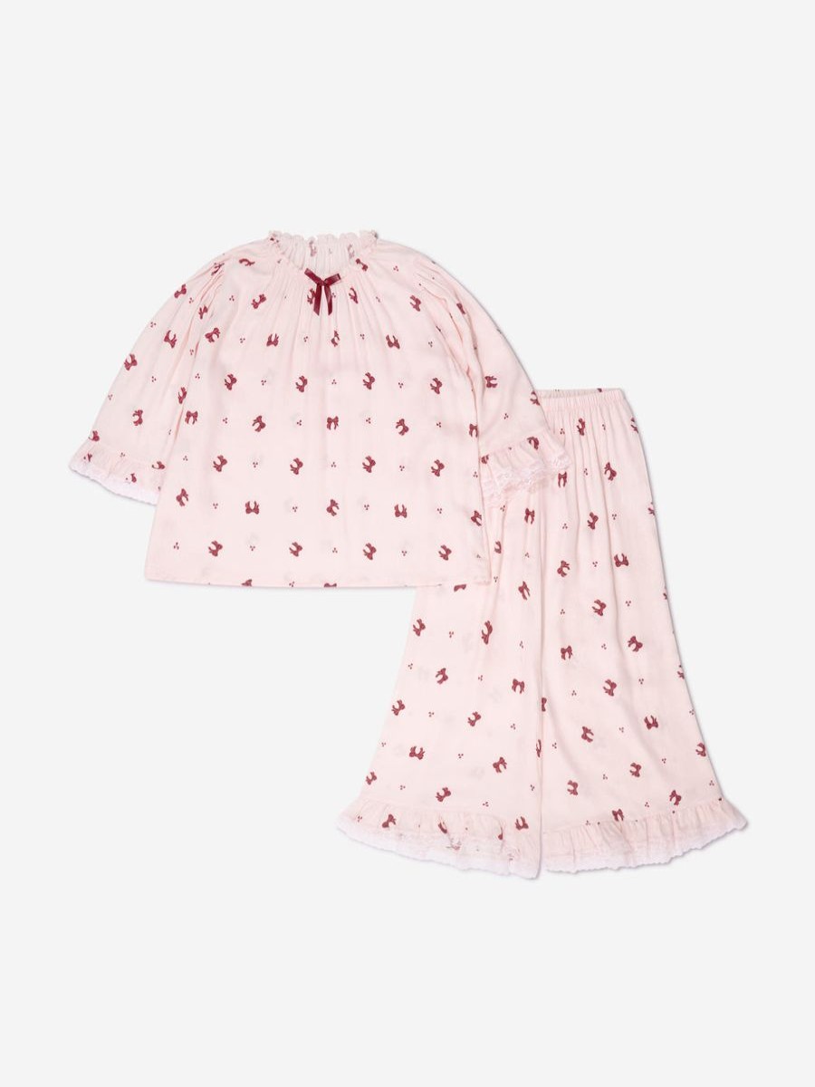 Girls Amiki Children Nightwear & Pyjamas | Girls Bow Print Melany Pyjamas