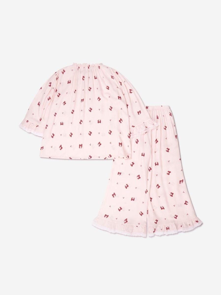 Girls Amiki Children Nightwear & Pyjamas | Girls Bow Print Melany Pyjamas