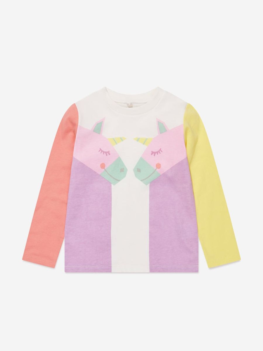 Teen Stella McCartney Kids Sweatshirts & Hoodies | Girls Long Sleeve Unicorn T-Shirt In Multicolour