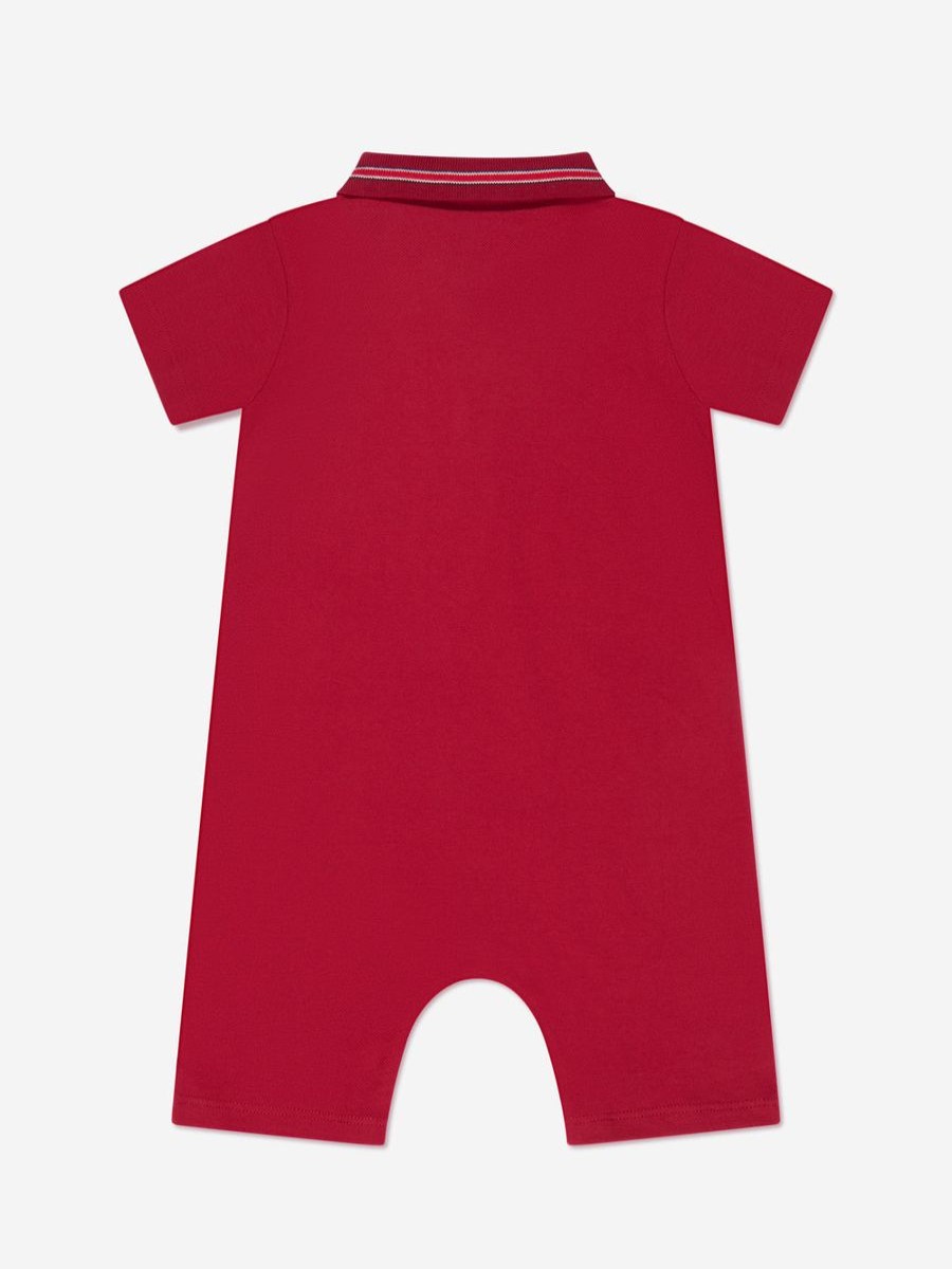 Baby Moncler Enfant Babygrows & Rompers | Baby Boys Polo Romper In Red