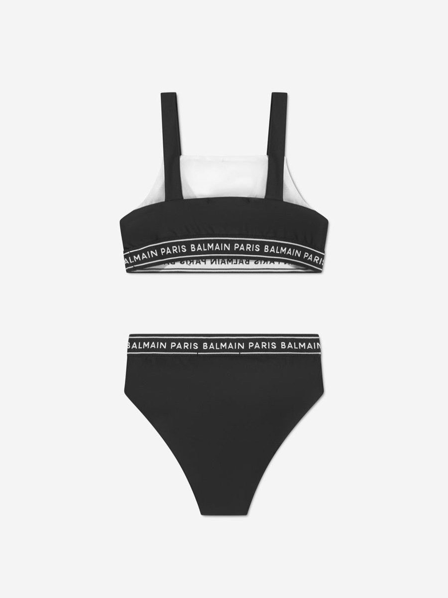 Teen Balmain Swimwear | Girls Logo Bikini In Black