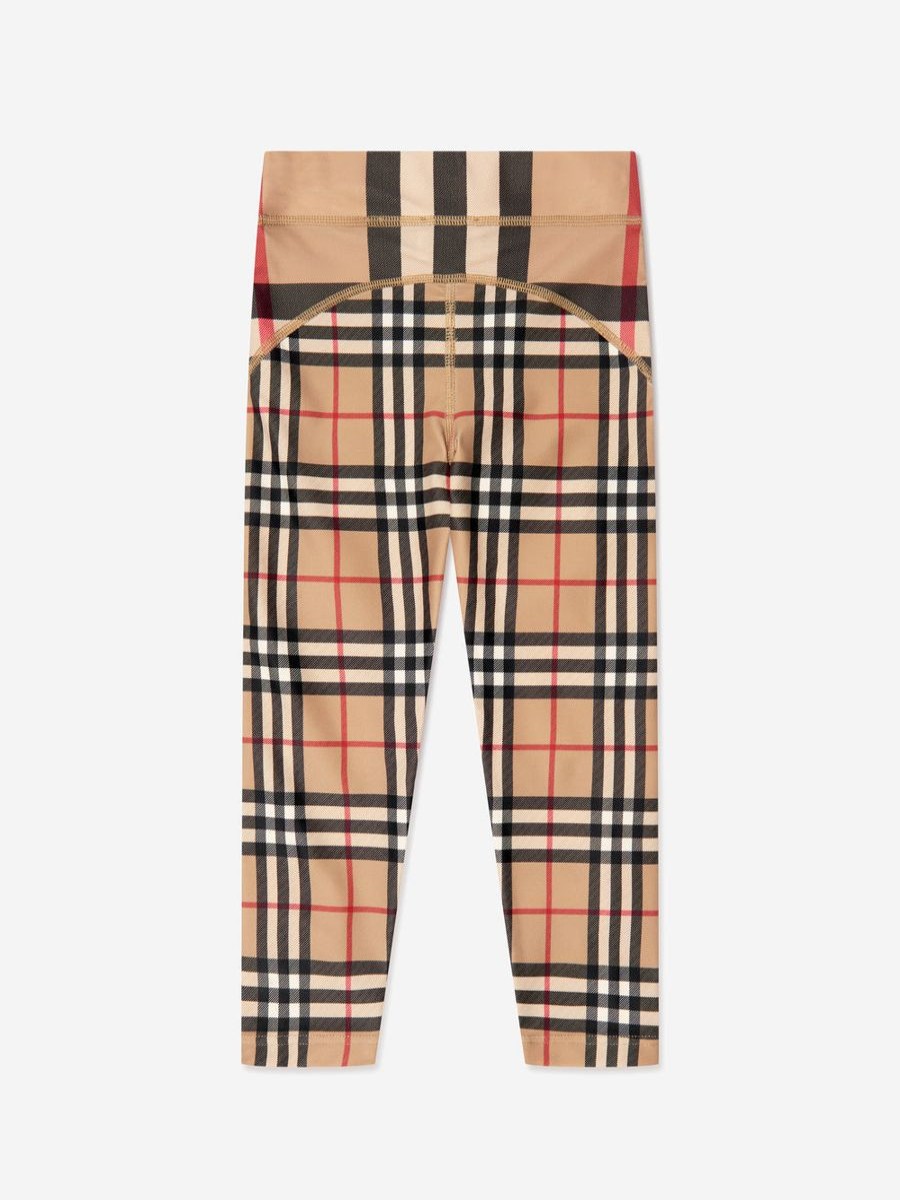 Girls Burberry Kids Leggings | Girls Isabella Check Leggings In Beige