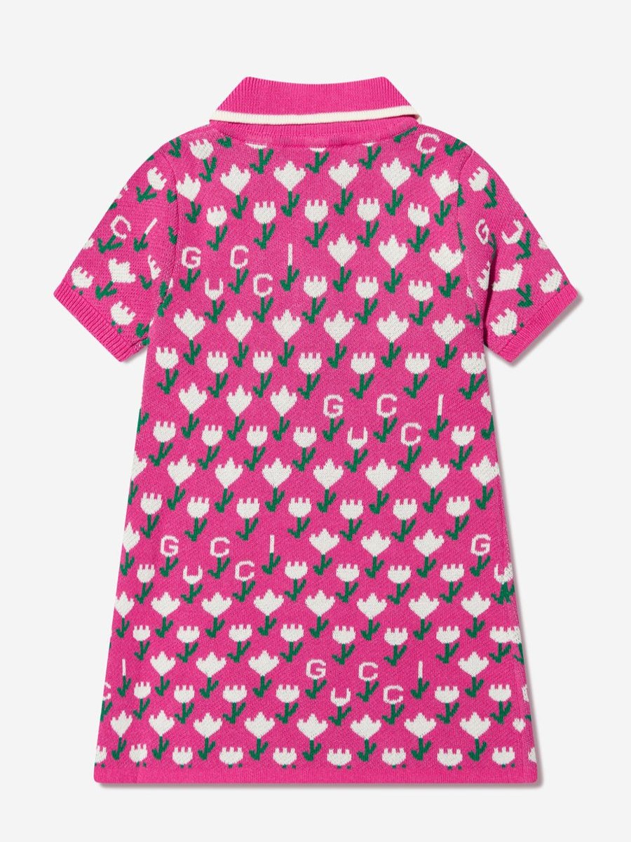 Baby Gucci Kids Dresses | Baby Girls Knitted Logo Dress In Pink