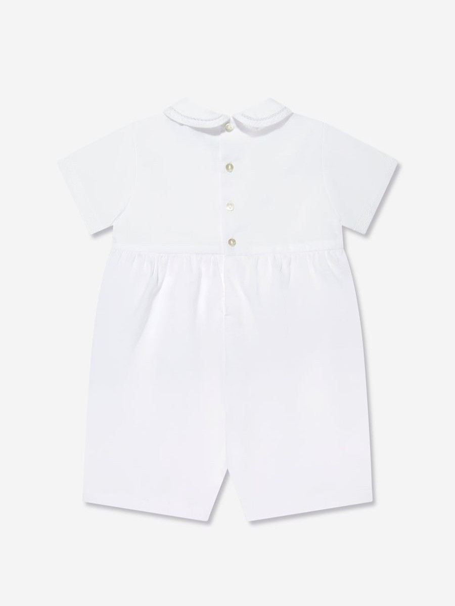 Baby Sarah Louise Babygrows & Rompers | Baby Boys Romper In White