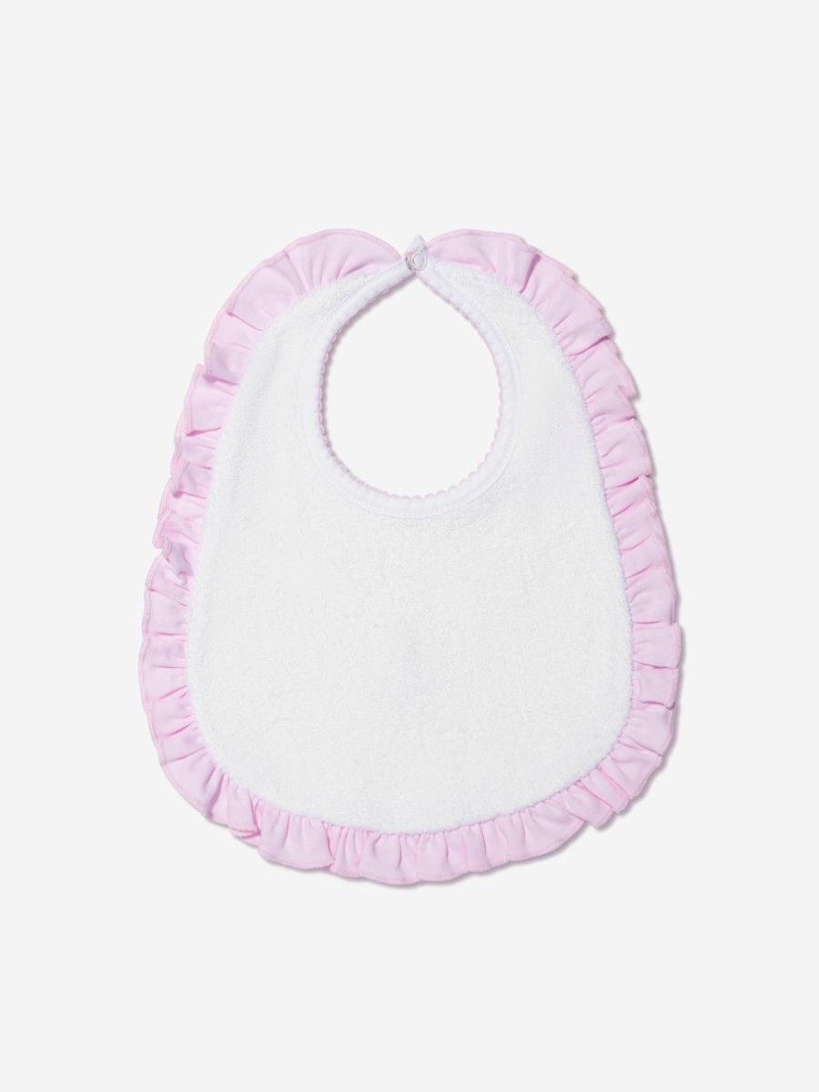 Baby Magnolia Baby Bottles, Dummies & Bibs | Baby Girls Princess Swan Embroidered Ruffle Bib In White