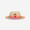 Teen Billieblush Accessories | Girls Striped Straw Hat In Multicolour