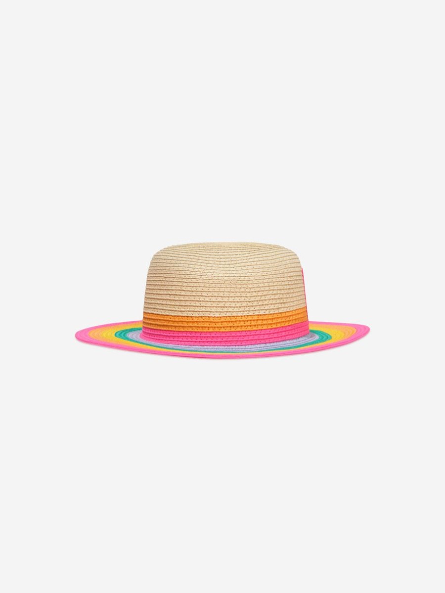 Teen Billieblush Accessories | Girls Striped Straw Hat In Multicolour