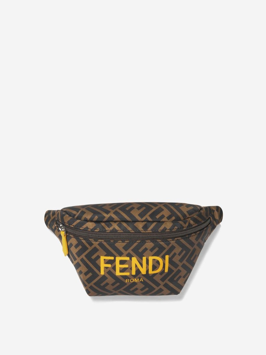 Girls Fendi Kids Bags & Backpacks | Kids Ff Logo Belt Bag In Brown