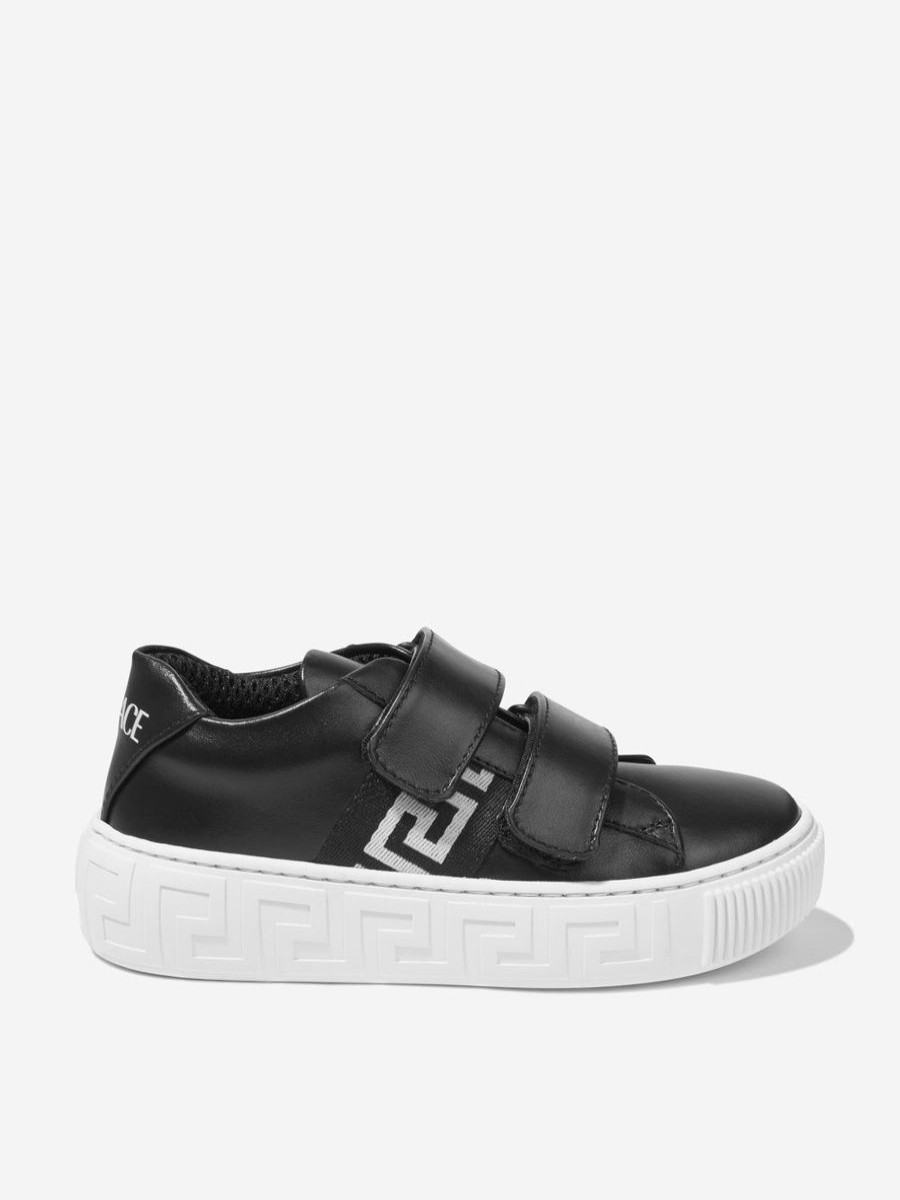 Teen Versace Footwear | Versace - Kids Leather La Greca Trainers | Childsplay Clothing