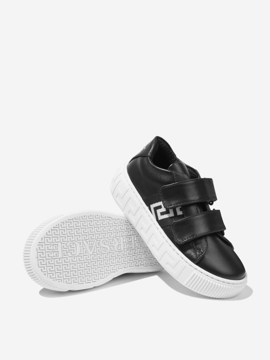 Teen Versace Footwear | Versace - Kids Leather La Greca Trainers | Childsplay Clothing