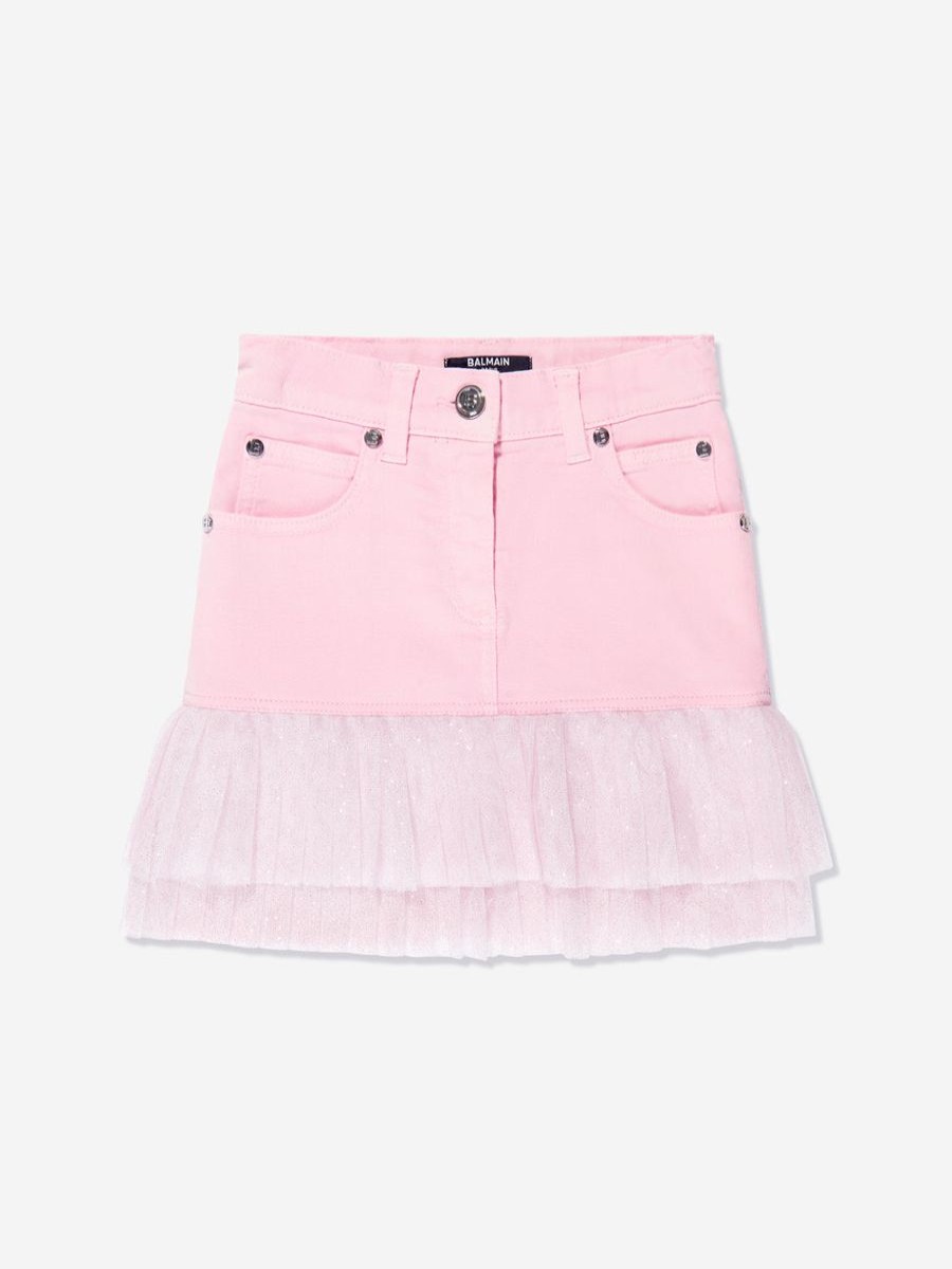 Teen Balmain Sweatshirts & Hoodies | Girls Pleated Hem Skirt In Pink