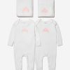 Baby Cotton and Company Babygrows & Rompers | Baby Girls Organic Cotton Crown Babygrow And Muslin Set