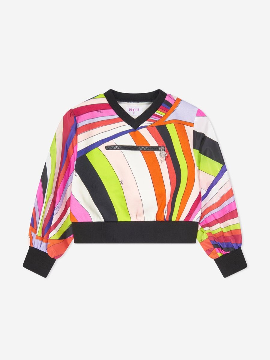 Teen Emilio Pucci Sweatshirts & Hoodies | Girls Iride Print Sweatshirt In Multicolour