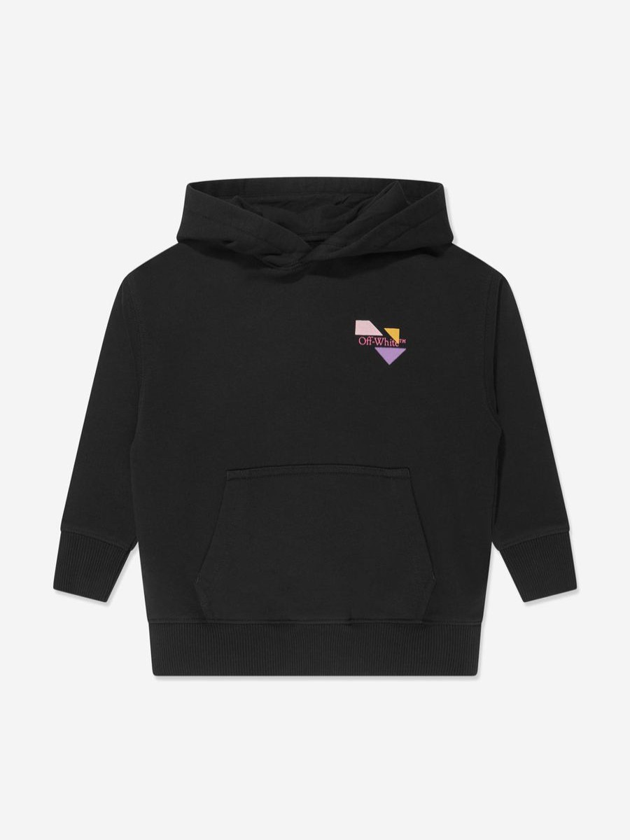 Teen Off-White Shorts | Girls Arrow Geometric Hoodie In Black