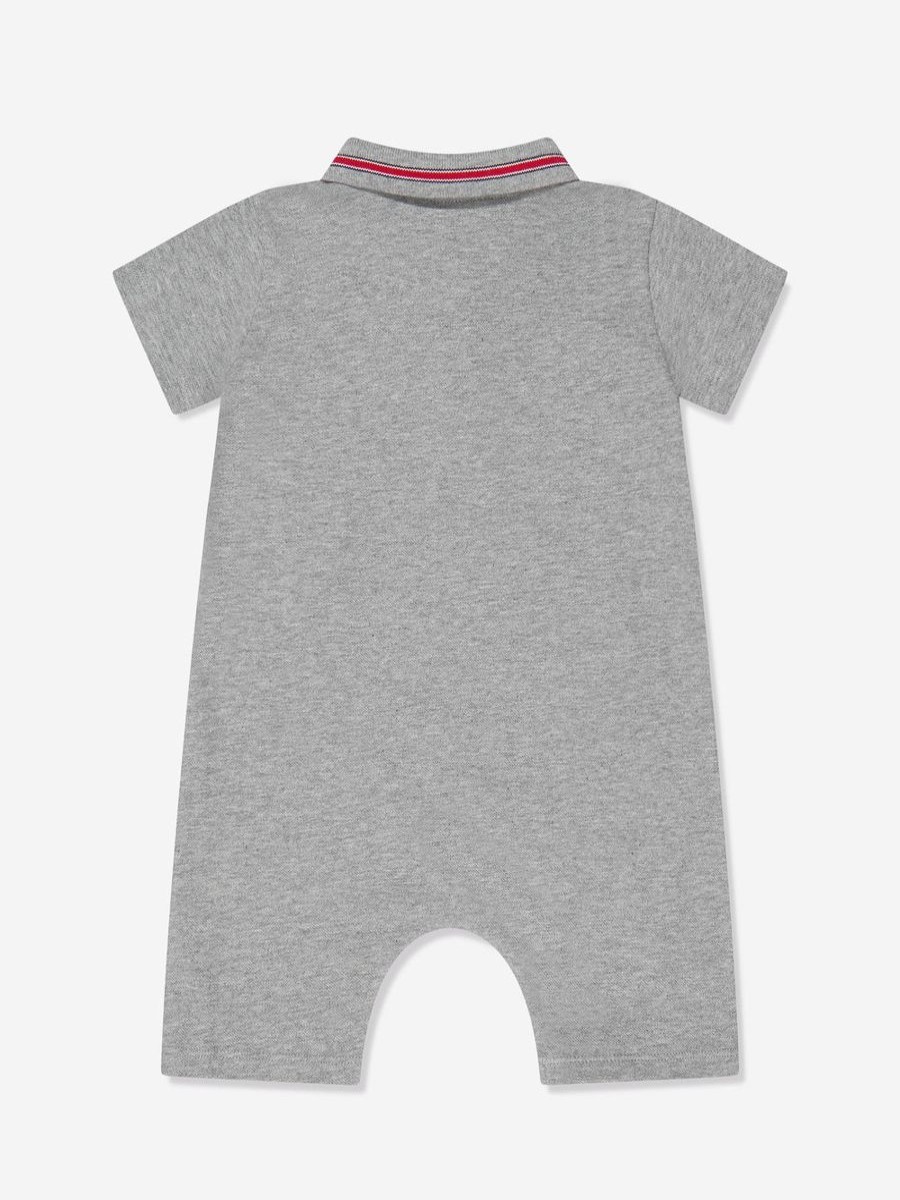 Baby Moncler Enfant Babygrows & Rompers | Baby Boys Polo Romper In Grey