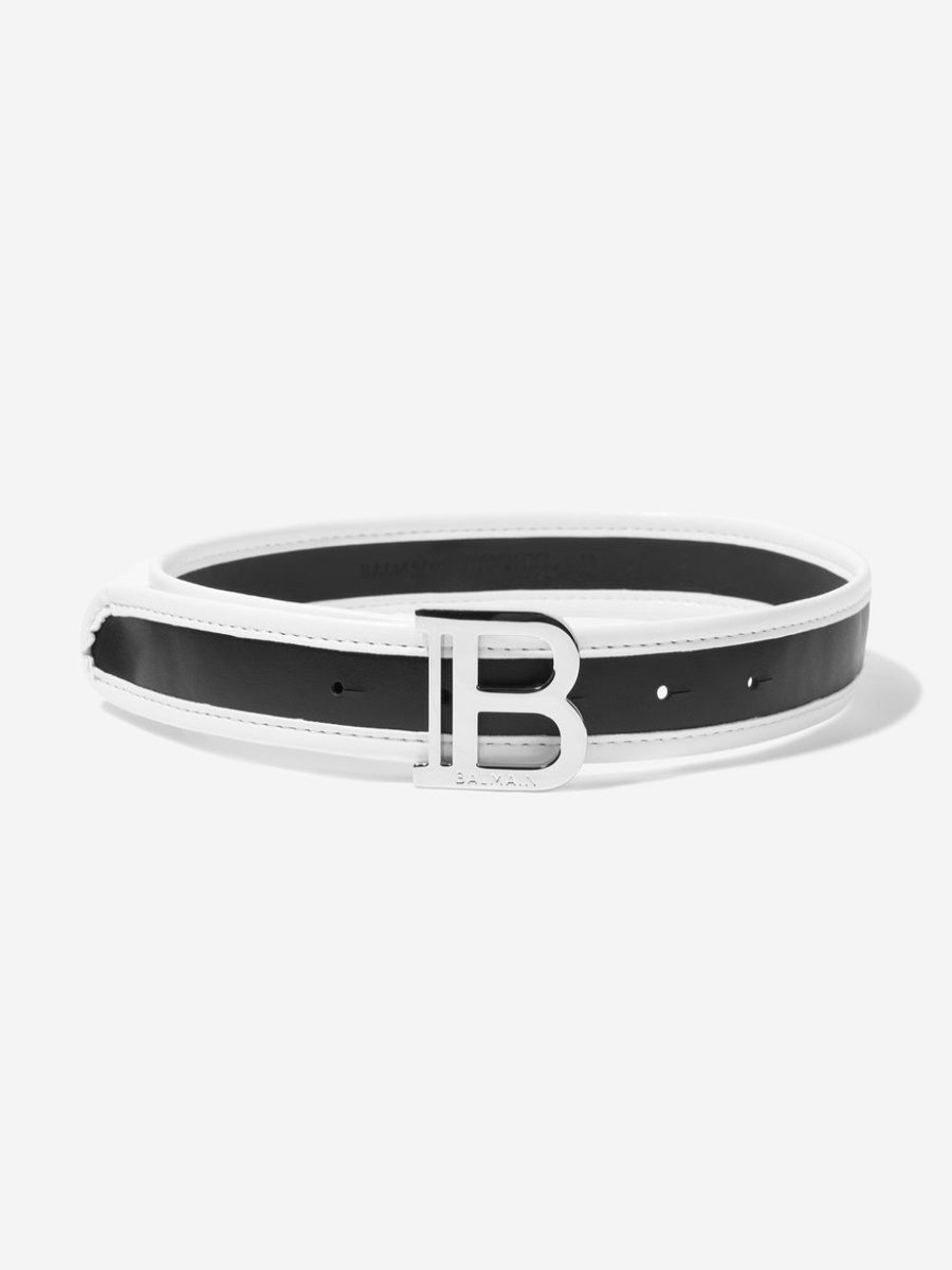 Teen Balmain Sweatshirts & Hoodies | Kids Leather Belt In Black