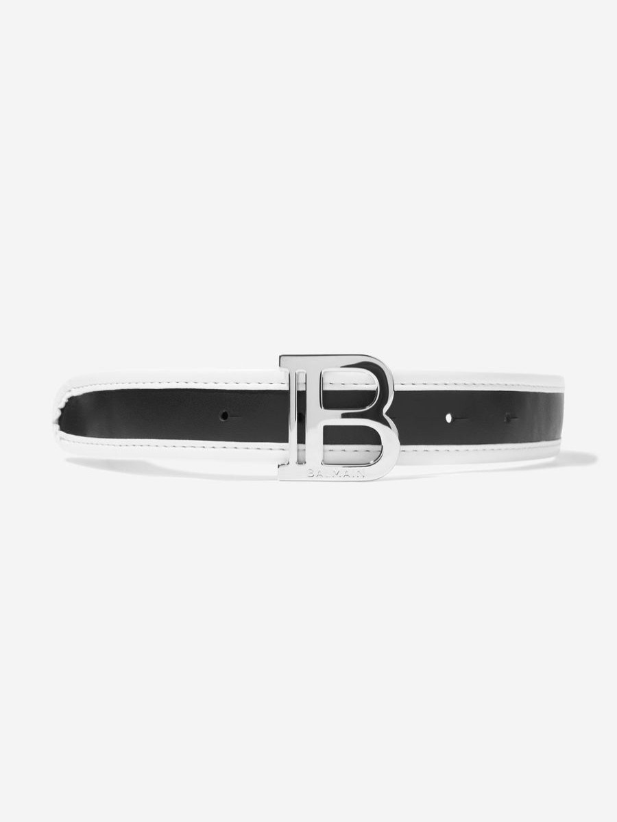 Teen Balmain Sweatshirts & Hoodies | Kids Leather Belt In Black