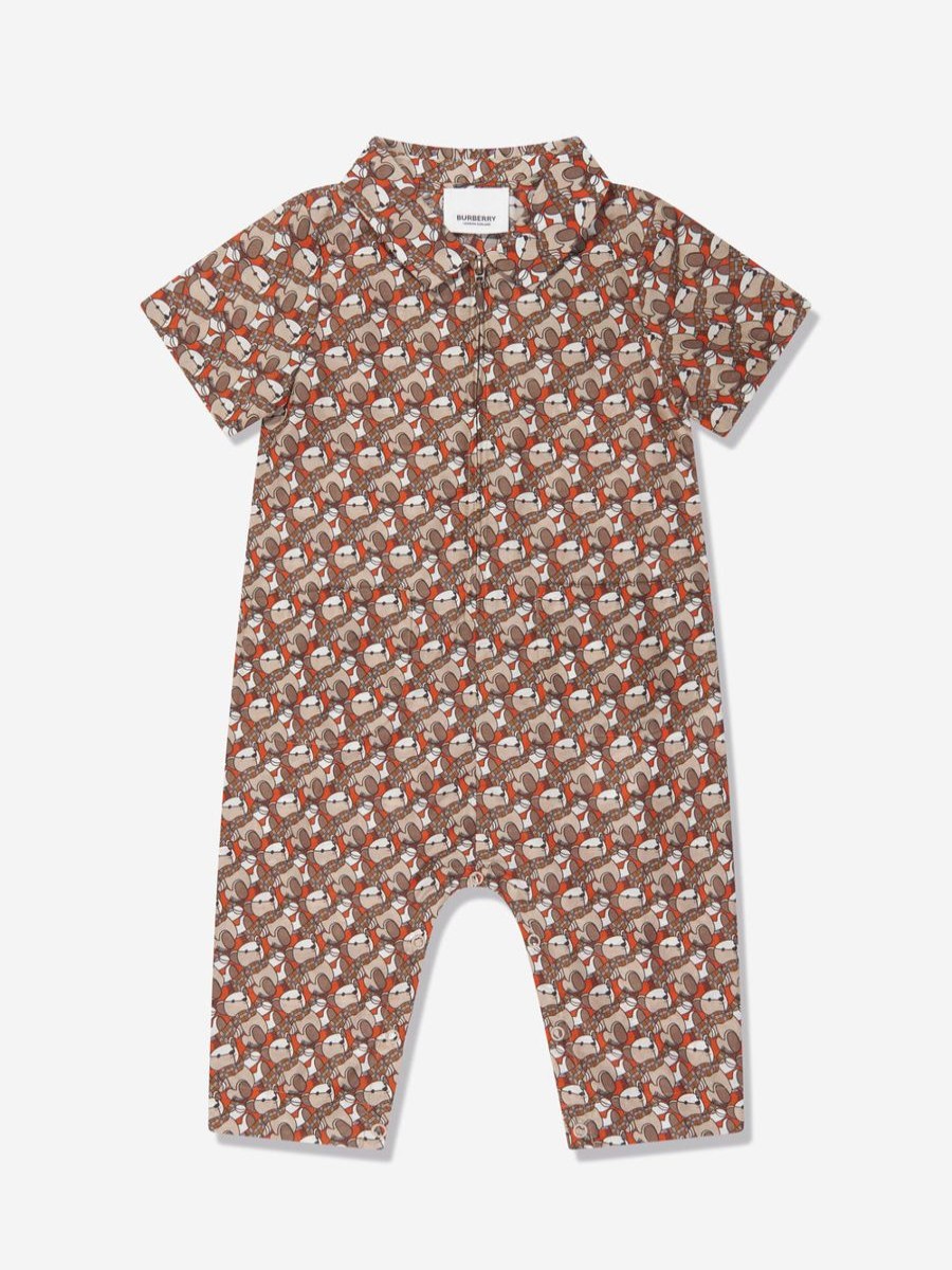 Baby Burberry Kids Babygrows & Rompers | Baby Andreas Romper In Beige