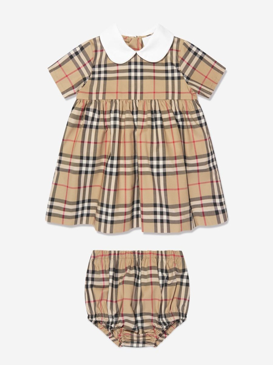 Baby Burberry Kids Dresses | Baby Girls Geraldine Dress In Archive Beige Check