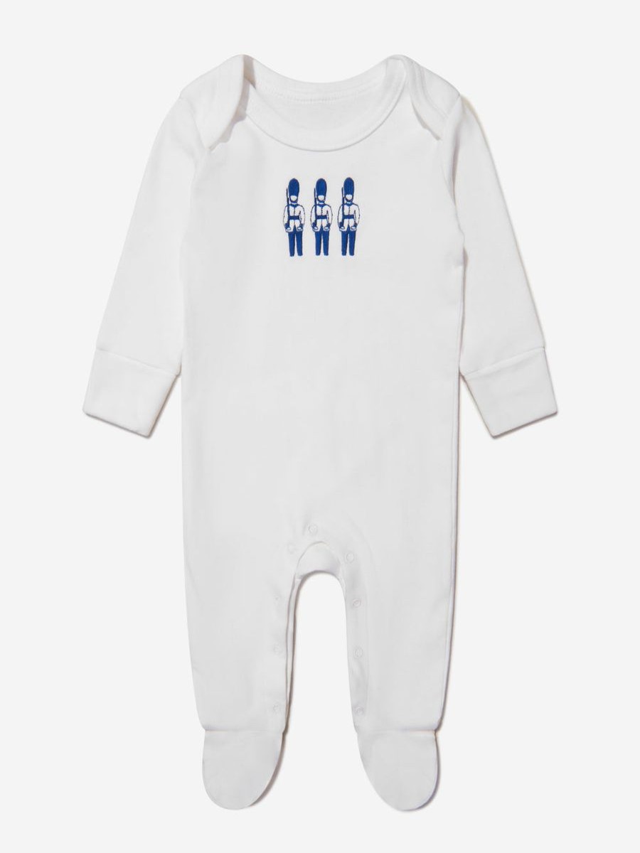 Baby Cotton and Company Babygrows & Rompers | Baby Boys Organic Cotton Guardsmen Babygrow And Muslin Set