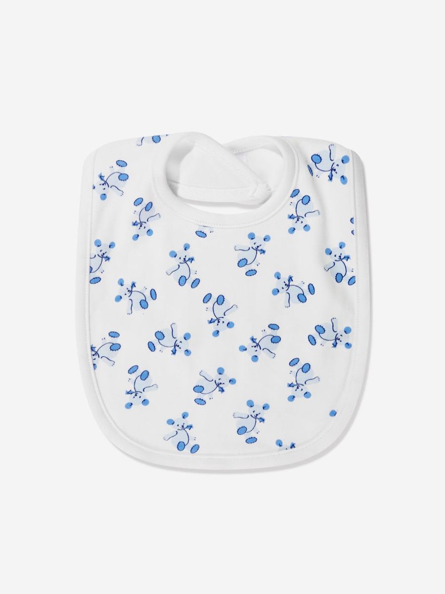 Baby Rachel Riley Bottles, Dummies & Bibs | Baby Boys Teddy Bib In White