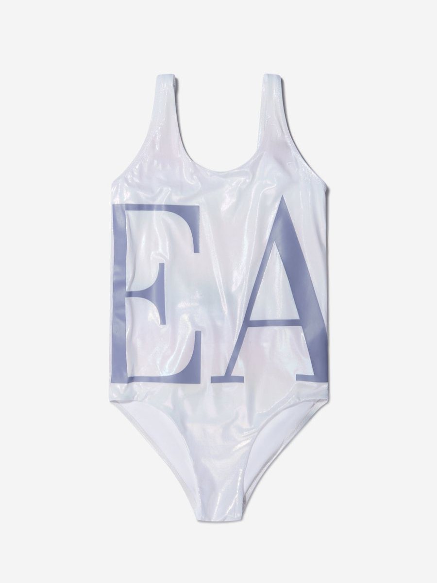 Teen Emporio Armani Swimwear | Girls Logo Print Swimsuit