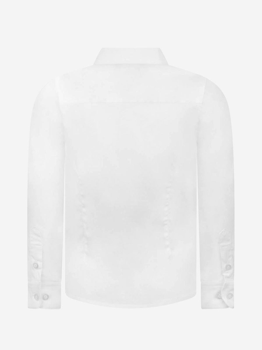 Teen Emporio Armani Sweatshirts & Hoodies | Emporio Armani - Boys Cotton Long Sleeve Branded Shirt | Childsplay Clothing