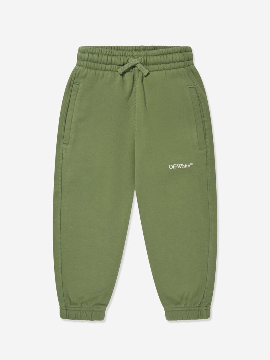 Teen Off-White Shorts | Boys Bookish Diag Joggers In Green