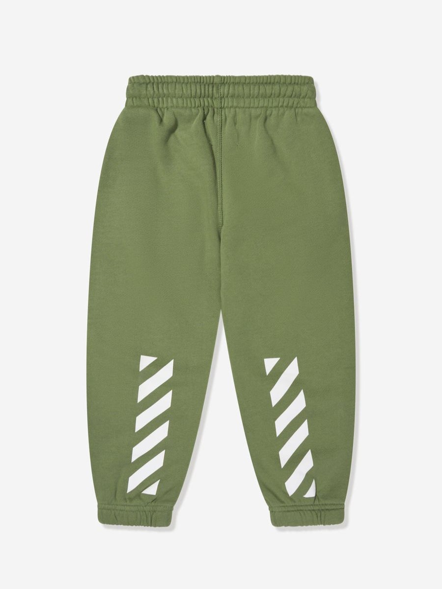 Teen Off-White Shorts | Boys Bookish Diag Joggers In Green