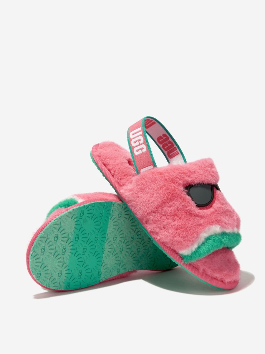 Girls UGG Nightwear & Pyjamas | Girls Fluff Yeah Watermelon Stuffie Slippers In Pink