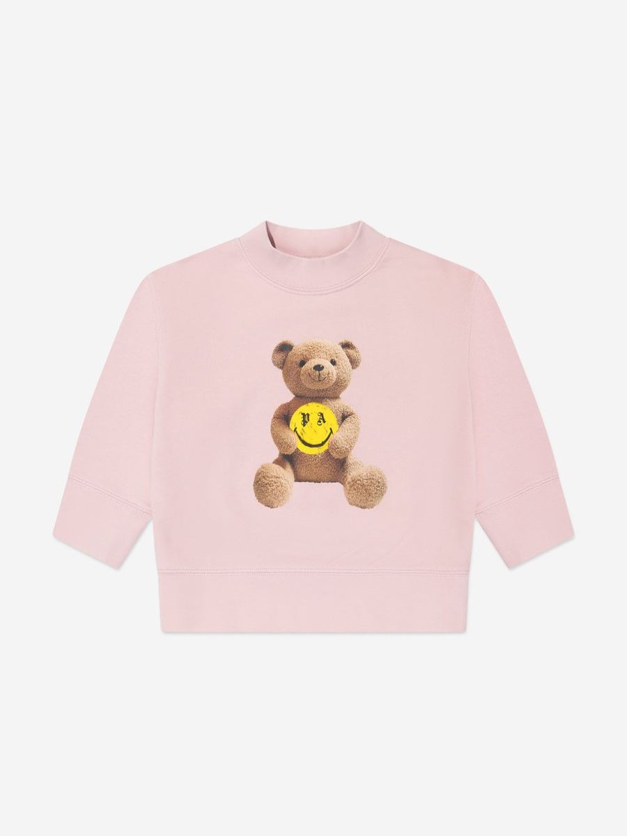 Teen Palm Angels Sweatshirts & Hoodies | Girls Smiley Bear Sweatshirt In Pink