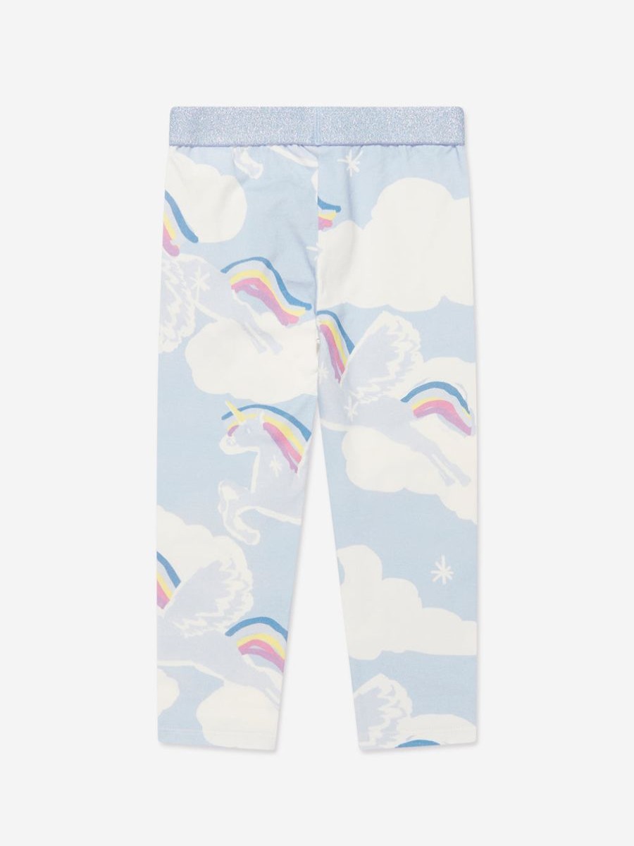 Girls Stella McCartney Kids Leggings | Girls Unicorn Leggings In Blue