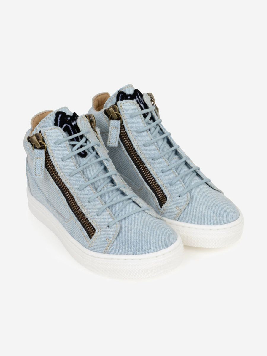 Girls Giuseppe Junior Sneakers | Denim High Top Trainers