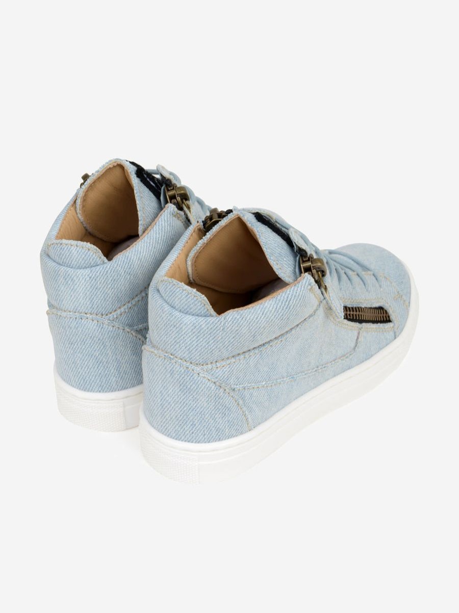 Girls Giuseppe Junior Sneakers | Denim High Top Trainers