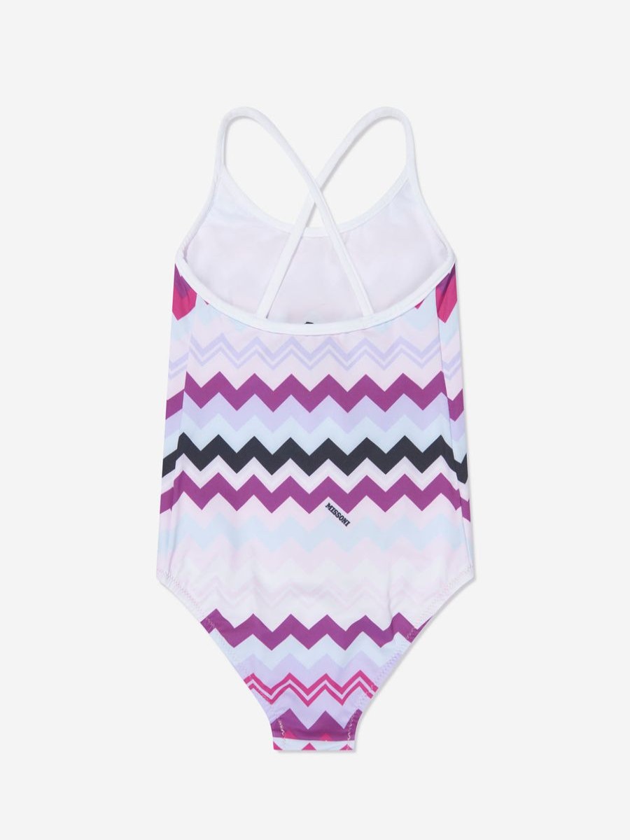 Teen Missoni Swimwear | Girls Zigzag Swimsuit In Pink