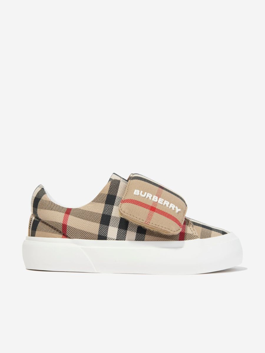 Girls Burberry Kids Sneakers | Kids James Trainers In Archive Beige Check